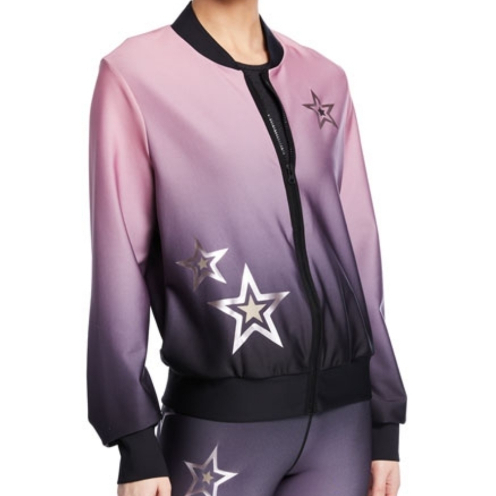 NWT Ultracor Duochrome Popstar Bomber Jacket Athletic XS Pink Gray Silver